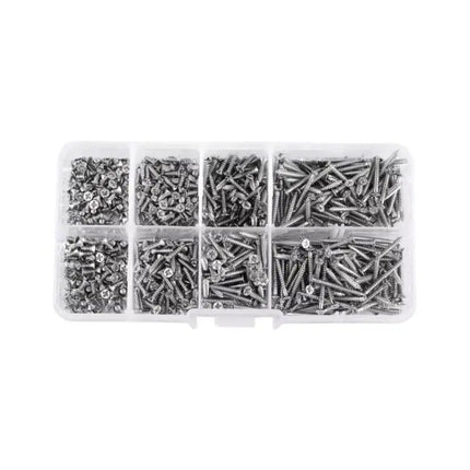 Self-Drilling Screw Kit, Round Head, 800pcs For Everyday Fastening