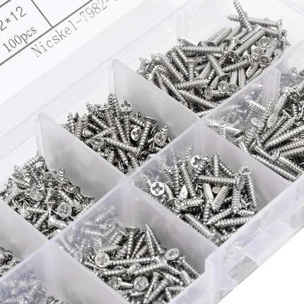 Self-Drilling Screw Kit, Round Head, 800pcs For Everyday Fastening