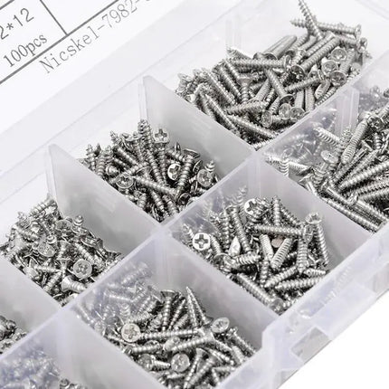 Self-Drilling Screw Kit, Round Head, 800pcs For Everyday Fastening
