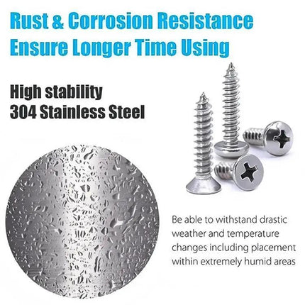 Self-Drilling Screw Kit, Round Head, 800pcs For Everyday Fastening