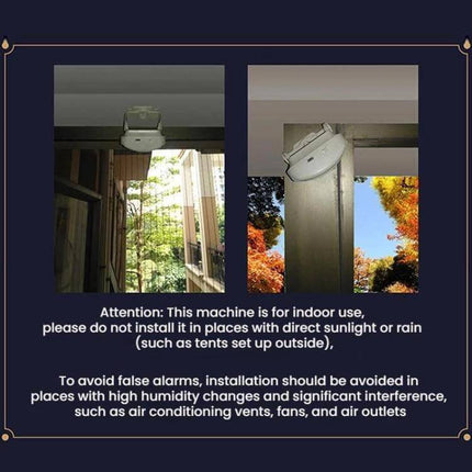 Wireless Entry Alert Doorbell for Supermarkets and Shops wall-mounted sensor installed above shop entrance notifying staff of approaching customers