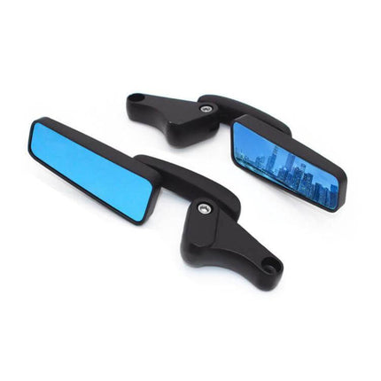 Universal Motorcycle Reverse Assist Reflective Rearview Mirror Blue compact metal housing blue anti-glare motorcycle rearview mirror