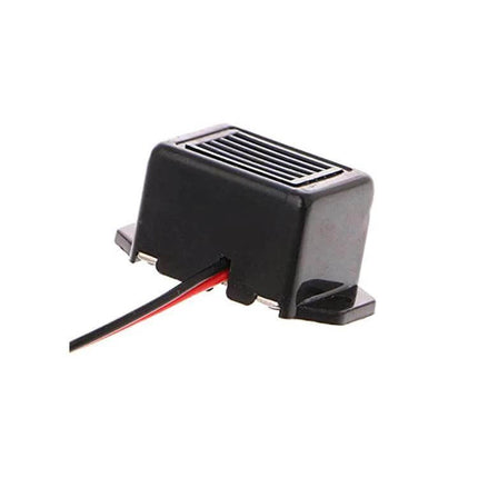Active Piezoelectric Buzzer for Rat and Insect Repellent compact black beeping pest-deterrent device with mounting tabs and red-black wires