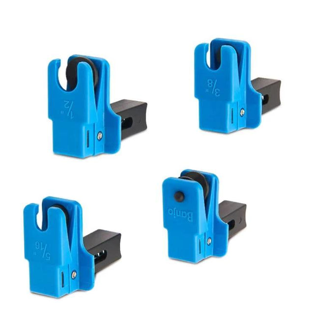 Brake Hose Sealing Clamp For Automotive Fluid Seals compact blue ABS hose sealing clamp for repair and maintenance, secures hoses to prevent leaks