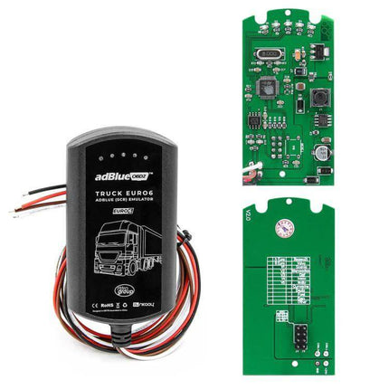 AdblueOBD Engine Diagnostic Tool for DAF and Mercedes-Benz Vehicles - AdBlue emulator device with wiring and circuit boards for Euro VI drivetrain maintenance
