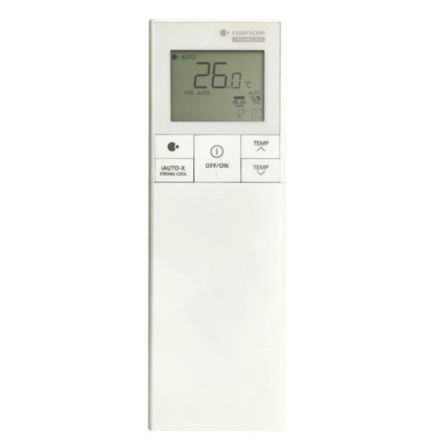 Panasonic Compatible Air Conditioner Remote for Easy Operation - white remote with LCD showing 26°C and intuitive buttons