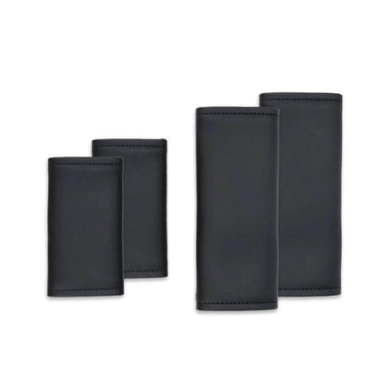 Tesla Leather Interior Door Handle Covers 4 Piece Set - black leather replacement covers for Model 3 and Model Y door handles, soft grip