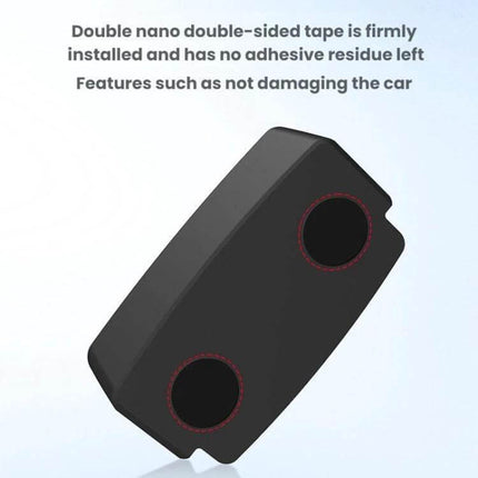 Center Console Armrest Storage Box Silicone Insert For Car Use — black silicone insert showing two adhesive pads for Tesla Model 3 Highland armrest
