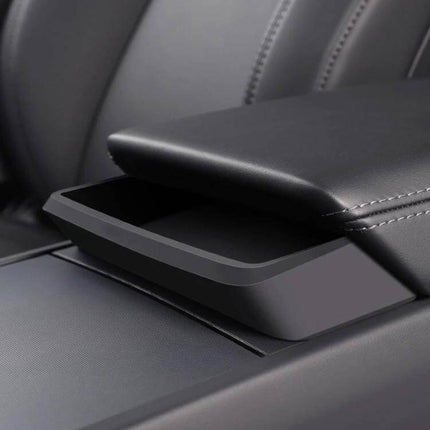 Center Console Armrest Storage Box Silicone Insert For Car Use black silicone insert fitted in Tesla Model 3 Highland armrest