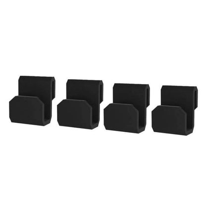 Tesla Cybertruck MOLLE Trunk Panel Hook For Organizing Gear - set of four black metal MOLLE trunk panel hooks for securing tools and cords