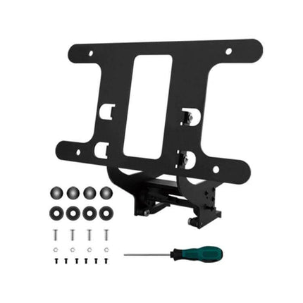 Punch-Free License Plate Frame for Tesla Model 3 Highland - black aluminum alloy mounting kit with hardware and screwdriver