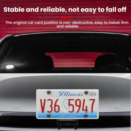 Punch-Free License Plate Frame for Tesla Model 3 Highland shown mounted on rear of Tesla Model 3 Highland, aluminum alloy, no-drill installation