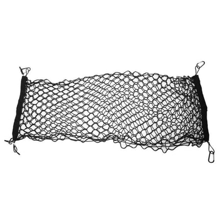 Tesla Cybertruck Trunk Net Bag Exact Fit With Elastic Mesh - black double-layer elastic cargo net with metal hooks for trunk organization