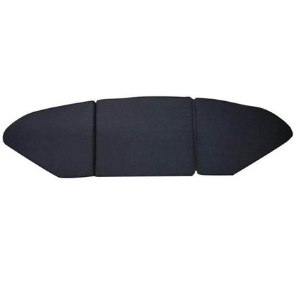 Tesla Cybertruck Foldable Front Trunk Foam Seat Cushion — black three-panel foldable foam protector for front trunk, cushions gear and prevents scratches