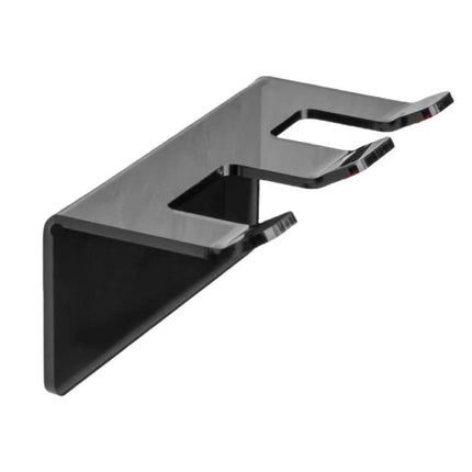 Acrylic Storage Stand for Daily Bathroom Razor Organization - clear acrylic counter razor holder with three slots for razors and shaving cream