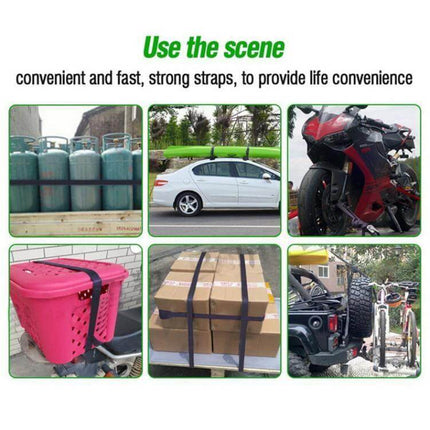 Multi-Purpose Luggage Straps for ATVs and Motorcycles securing gear on ATV motorcycle car roof and cargo with durable PP webbing