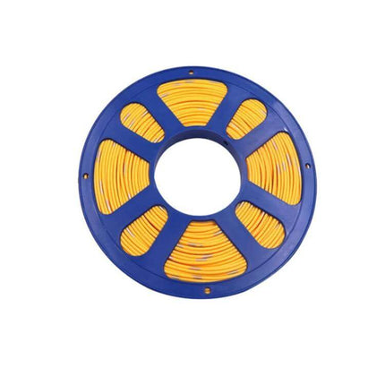 40m Automotive Pure Copper Core Insulated Wire For Car Wiring on blue reel, yellow PVC-insulated copper wire ideal for vehicle lighting and sensor lines