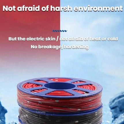 40m Automotive Pure Copper Core Insulated Wire For Car Wiring - spool of red insulated copper automotive wire, PVC jacket, heat and cold resistant