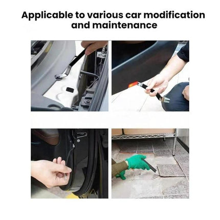 Clips for Everyday Car Interior Panel Removal and Repairs stainless steel pry tools being used to gently remove door and dashboard panels