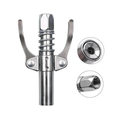 Car Grease Nozzle, Double-Handle For Quick Lubrication - alloy double-handle grease nozzle with extended outlet for heavy equipment and vehicles