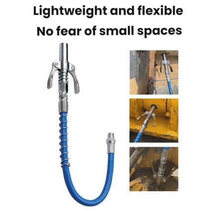 Car Grease Nozzle, Double-Handle For Quick Lubrication - alloy flexible extended outlet nozzle for heavy equipment and vehicles