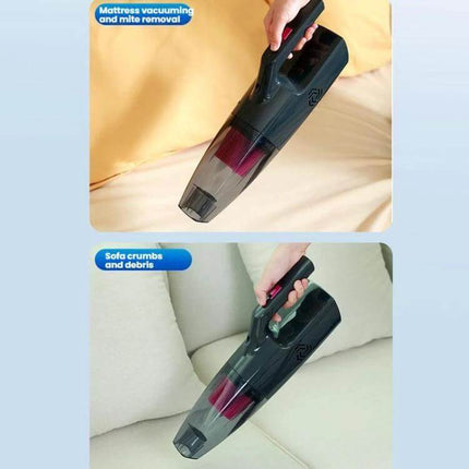 Compact Handheld Vacuum Cleaner for Car and Desk Cleaning - cordless USB-C mini vacuum cleaning car seats, dashboards, keyboards and upholstery, washable HEPA filter