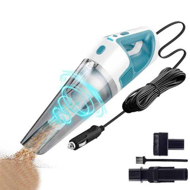 3.8m Corded Handheld Car Vacuum For Quick Car Cleanups - handheld car vacuum with long cord, ergonomic handle and accessories
