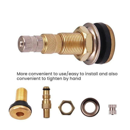 American Standard Full Copper Vacuum Tire Valves for Agricultural Vehicles - full copper valve kit for tractors and farm equipment, durable vacuum seal