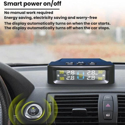 Essential Tire Pressure Monitor for Daily Vehicle Safety on dashboard showing real-time pressure and temperature readings