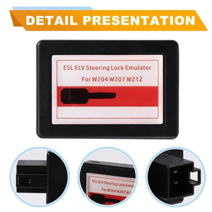 Steering Lock Emulator Replacement For Mercedes Vehicles black plastic plug-and-play ESL ELV module for W204 W207 W212