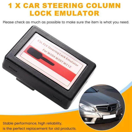 Steering Lock Emulator Replacement For Mercedes Vehicles - black plastic plug-and-play ESL ELV module for W204 W207 W212