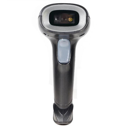 Portable QR Code and Barcode Scanner for Retail Use - handheld scanner front view with trigger and CMOS sensor for retail inventory