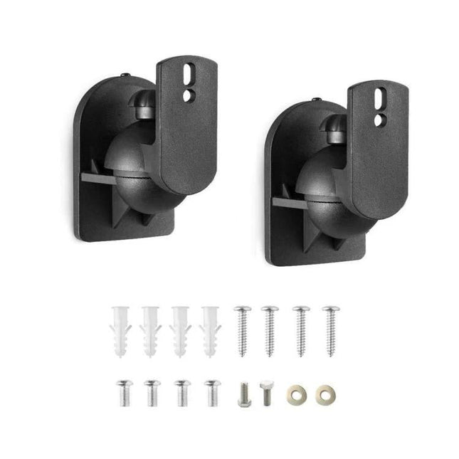 Logitech Wall Mount Brackets For Home Surround Speakers adjustable tilt swivel brackets with screws and anchors