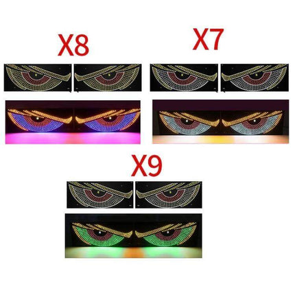 USB Demon Eye LED Car Indicator Light For Vehicles Easy Install adhesive PVC LED beads windshield edge indicator, front/rear, easy USB install
