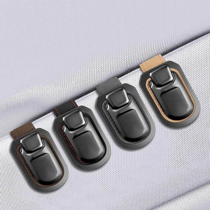 Car Sun Visor Glasses Holder Snap On Design For Quick Access - suede zinc alloy snap clips in multiple colors for secure eyewear storage