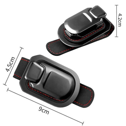 Car Sun Visor Glasses Holder Snap On Design For Quick Access - suede zinc alloy snap-on eyewear holder for car visor, compact scratch-protecting storage