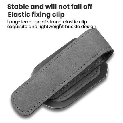 Car Sun Visor Glasses Holder Snap On Design For Quick Access - suede snap-on elastic fixing clip for stable, low-profile in-car eyewear storage