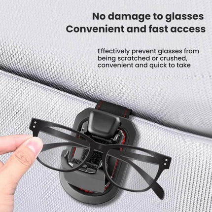 Car Sun Visor Glasses Holder Snap On Design For Quick Access suede zinc alloy snap-on holder on visor protecting glasses from scratches