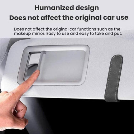Car Sun Visor Glasses Holder Snap On Design For Quick Access - suede zinc alloy snap-on visor eyewear holder protecting lenses and saving space