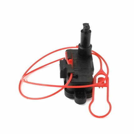 Fuel Cap Release Lock Actuator Replacement For Audi Vehicles - black plastic actuator with red tether for easy installation