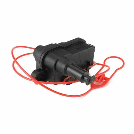 Fuel Cap Release Lock Actuator Replacement For Audi Vehicles - black plastic actuator with red tether for fuel cap