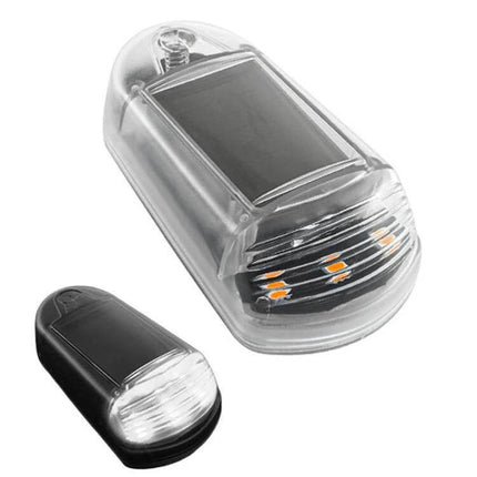 Solar-Powered Roof Warning Light - Yellow For Trucks mounted on truck roof, waterproof solar beacon for fleets and service vehicles
