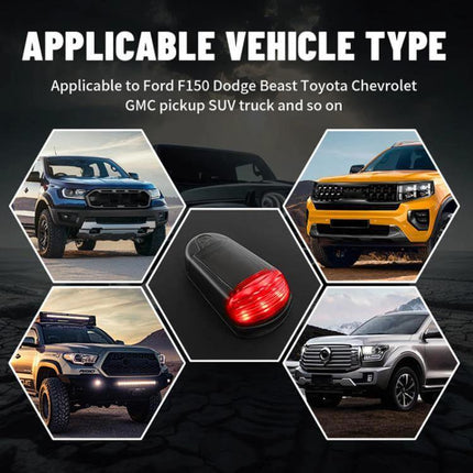Solar-Powered Roof Warning Light - Yellow For Trucks mounted on truck roofs for fleet, service, and construction visibility