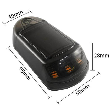 Solar-Powered Roof Warning Light - Yellow For Trucks compact solar beacon, waterproof roof mount for fleets and service vehicles
