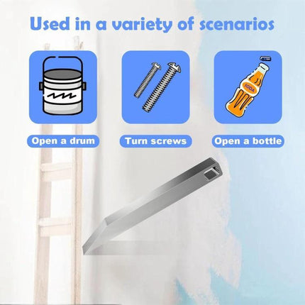 Portable Crowbar Keychain Tool With Bottle Opener For Everyday Use - stainless steel compact 7.2x0.7in keyring prybar for bottles, screws, drums