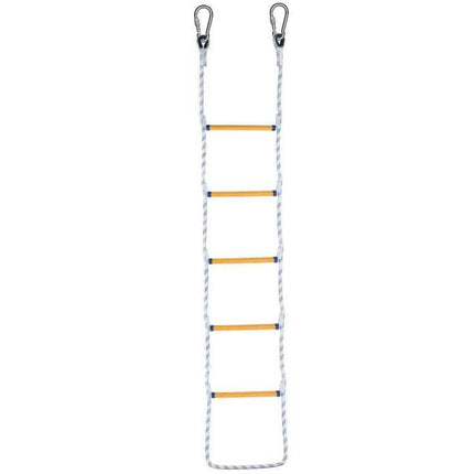 Alt Tag: Resin Training Rope Ladder For Boat Climbing 1m Everyday Use - UV-resistant rope, high-strength resin rungs, stainless carabiners for boat boarding