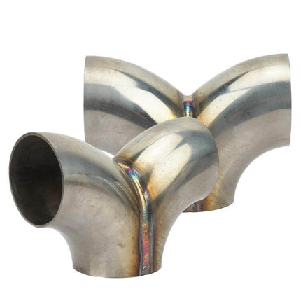 Y-Type Three-Way Exhaust Pipe Connector 51/57/63/76mm stainless steel 304 Y-junction for custom car SUV motorcycle truck exhaust