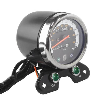 Retro Motorcycle Odometer For Honda And Suzuki Motorcycles - retro-style speedometer odometer with gear display and indicator lights for Honda CG125 Suzuki GN125