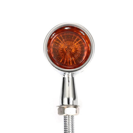 Hollow Motorcycle Turn Signal Light Set, Amber For Easy Visibility - amber LED motorcycle indicator with 10mm mounting bolt