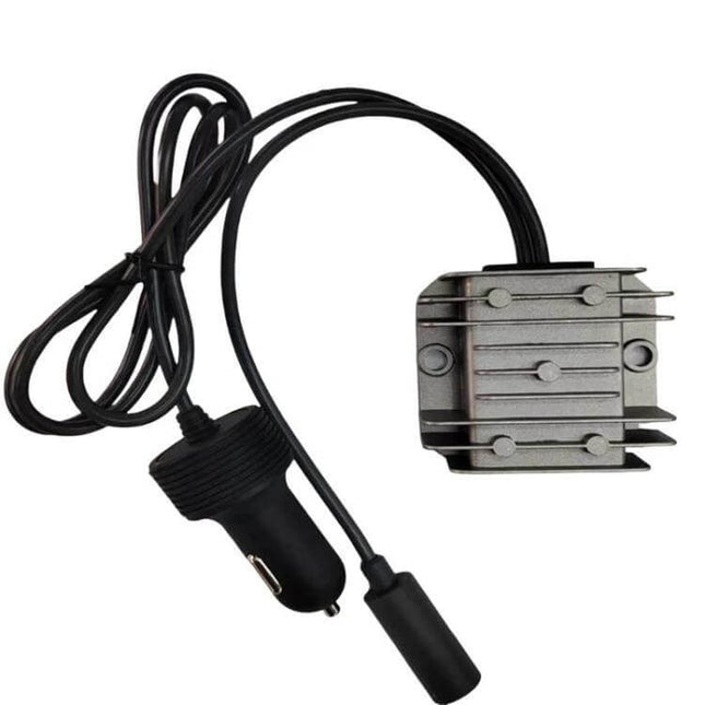 Car Power Converter with Cigarette Lighter Adapter for Vehicles, compact vehicle voltage regulator with cable and plug